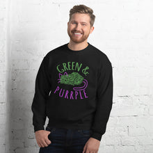 Load image into Gallery viewer, GREEN AND PURPLE - Unisex Sweatshirt