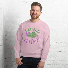 Load image into Gallery viewer, GREEN AND PURPLE - Unisex Sweatshirt