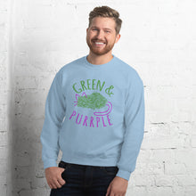 Load image into Gallery viewer, GREEN AND PURPLE - Unisex Sweatshirt
