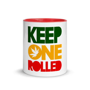 KEEP ONE ROLLED Mug with Color Inside