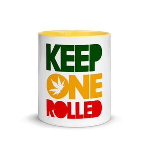 KEEP ONE ROLLED Mug with Color Inside