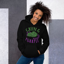 Load image into Gallery viewer, GREEN AND PURPLE - Unisex Hoodie
