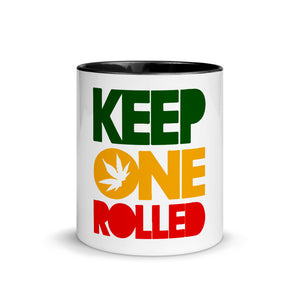 KEEP ONE ROLLED Mug with Color Inside