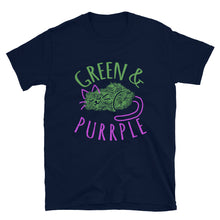 Load image into Gallery viewer, GREEN AND PURPLE - Short-Sleeve Unisex T-Shirt
