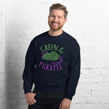 Load image into Gallery viewer, GREEN AND PURPLE - Unisex Sweatshirt
