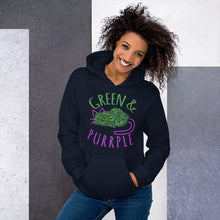 Load image into Gallery viewer, GREEN AND PURPLE - Unisex Hoodie

